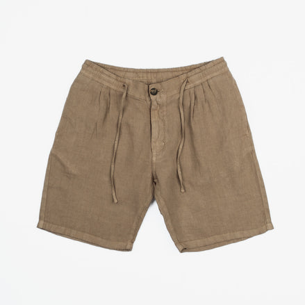 BERMUDA DE LINO CON PINZAS