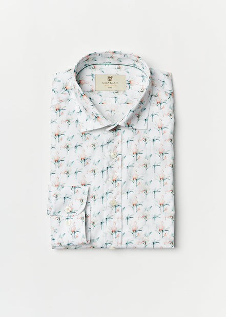 CAMISA ALGODÓN ESTAMPADA FLAMINGO