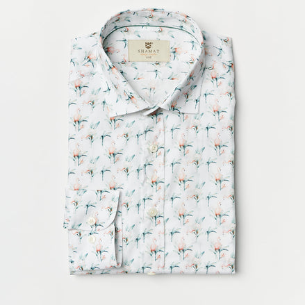 CAMISA ALGODÓN ESTAMPADA FLAMINGO
