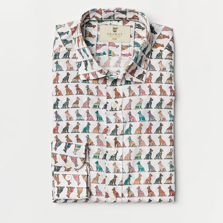 CAMISA ALGODÓN/ELASTÁN ESTAMPADA EGIPTO