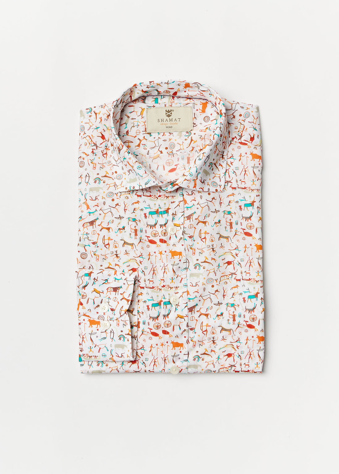 CAMISA ALGODÓN ESTAMPADA PREHISTORIC