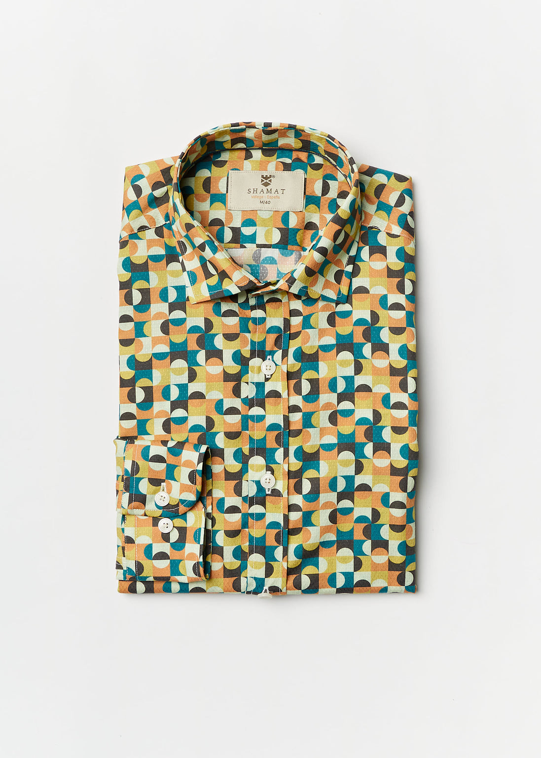 CAMISA ALGODÓN ORG ESTAMPADA 60S