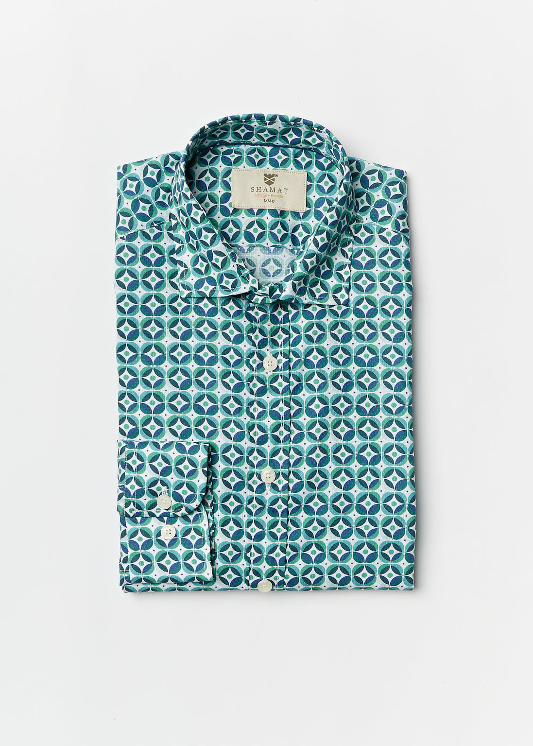 CAMISA ALGODÓN ORG ESTAMPADA 70S