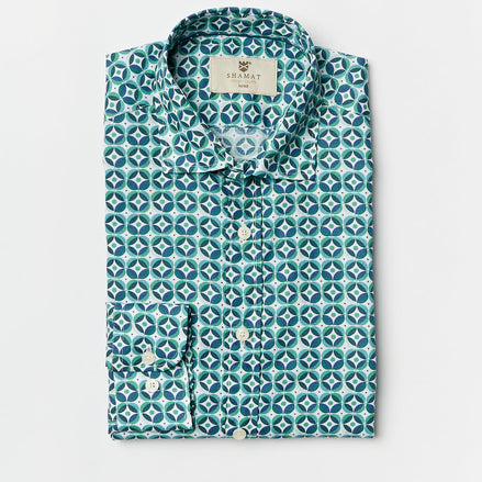 CAMISA ALGODÓN ORG ESTAMPADA 70S