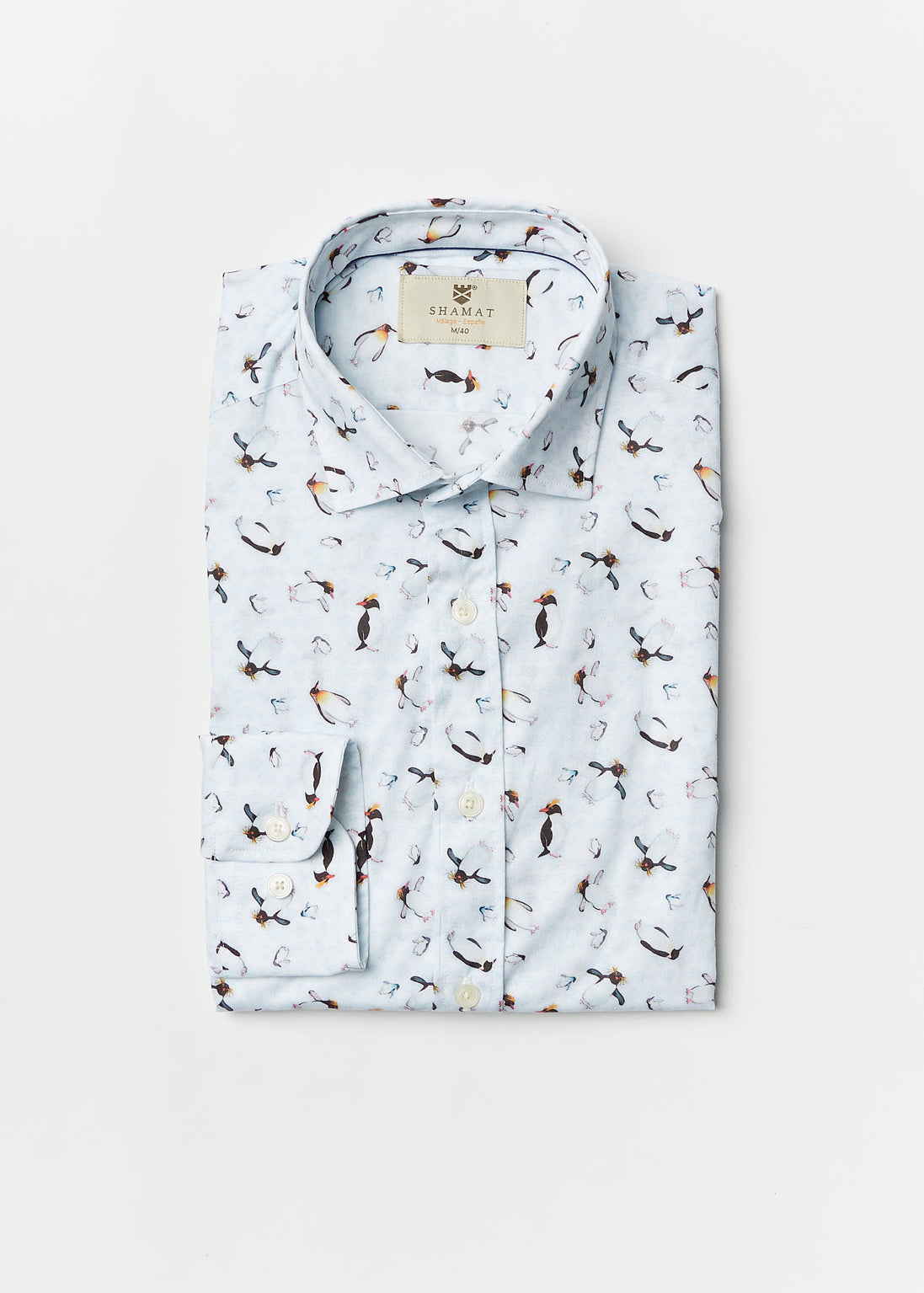 CAMISA ALG/ELASTÁN ESTAMPADA PENGUIN