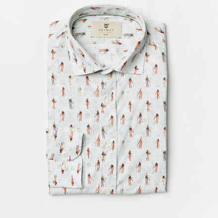 CAMISA M/L ALGODON CON ELASTÁN