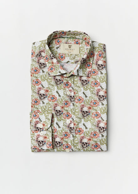CAMISA ALG/ELASTÁN ESTAMPADA DESTINY