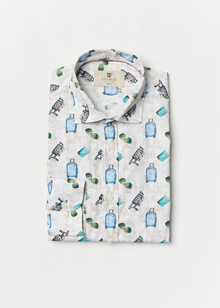 CAMISA M/L ALGODON CON ELASTAN