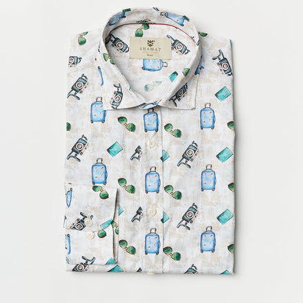 CAMISA M/L ALGODON CON ELASTAN