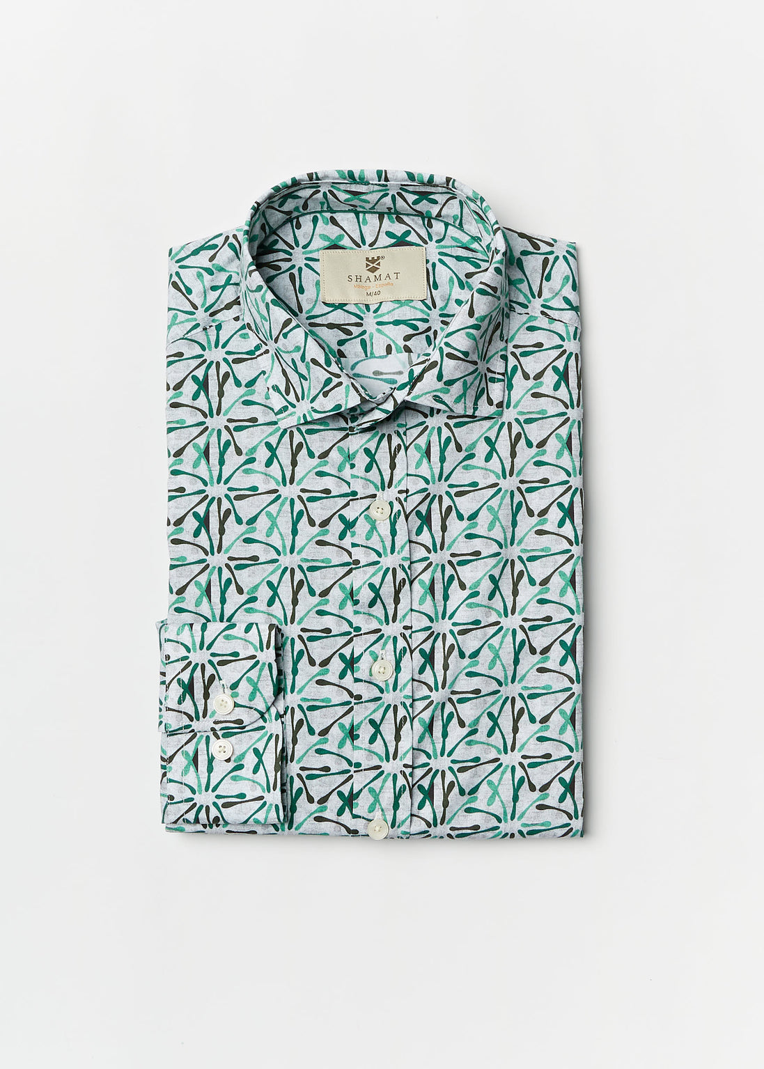 CAMISA ALG/ELASTÁN ESTAMPADA FIREWORKS