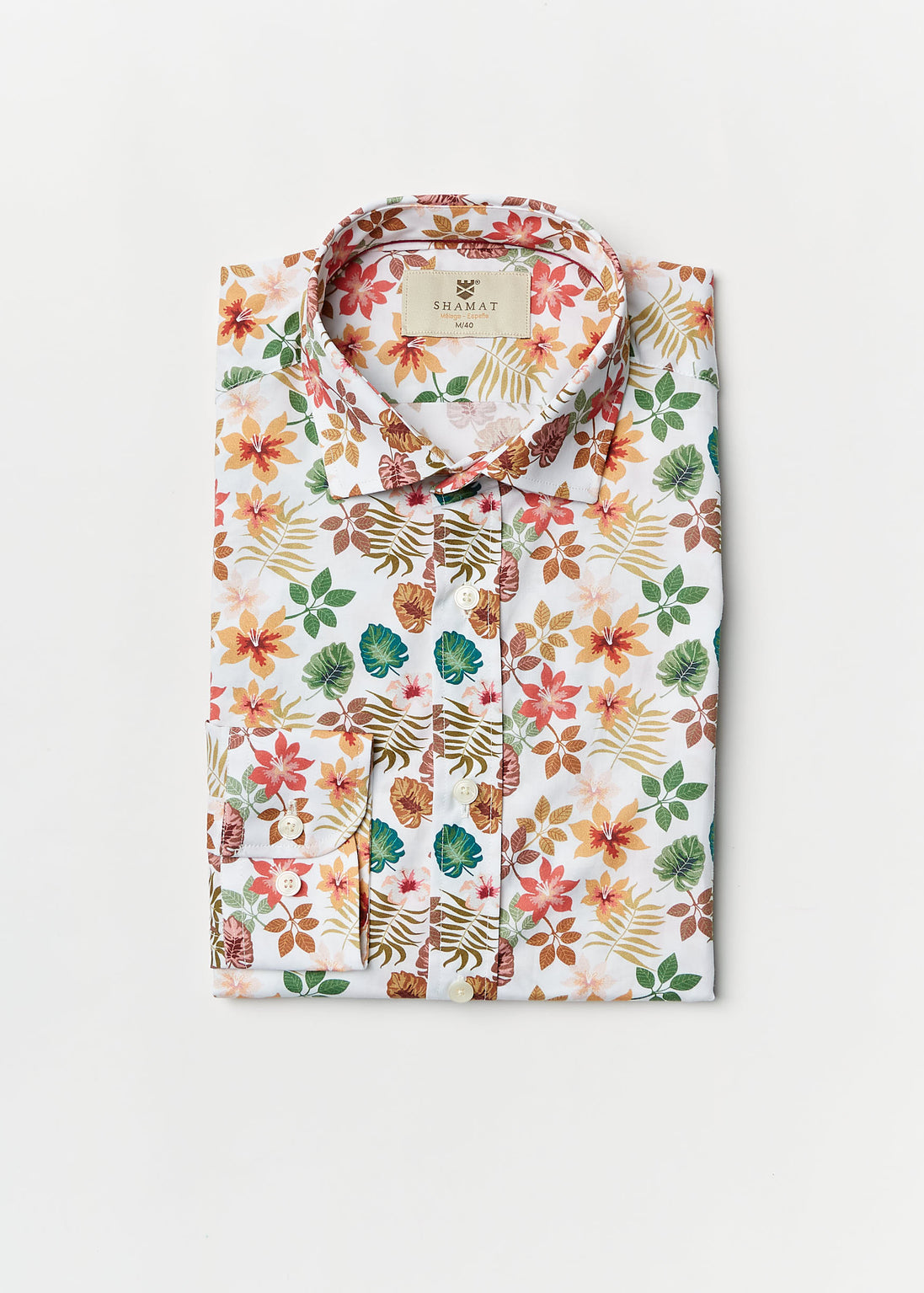 CAMISA ALG/ELASTÁN ESTAMPADA