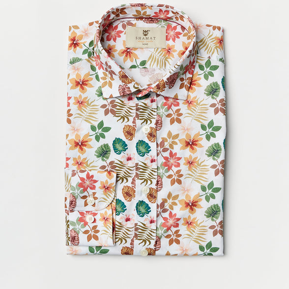 CAMISA ALG/ELASTÁN ESTAMPADA