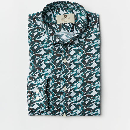 CAMISA ALG/ELASTÁN ESTAMPADA FICUS