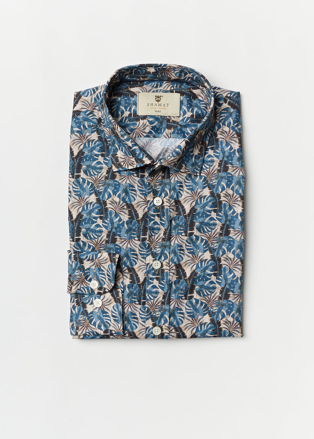 CAMISA ALG/ELASTÁN ESTAMPADA