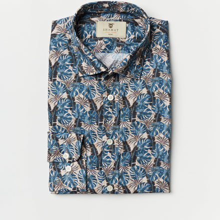 CAMISA ALG/ELASTÁN ESTAMPADA