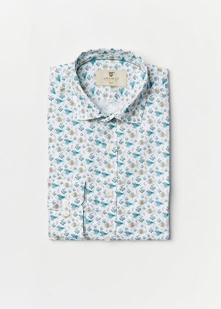 CAMISA M/L ALGODON CON ELASTAN