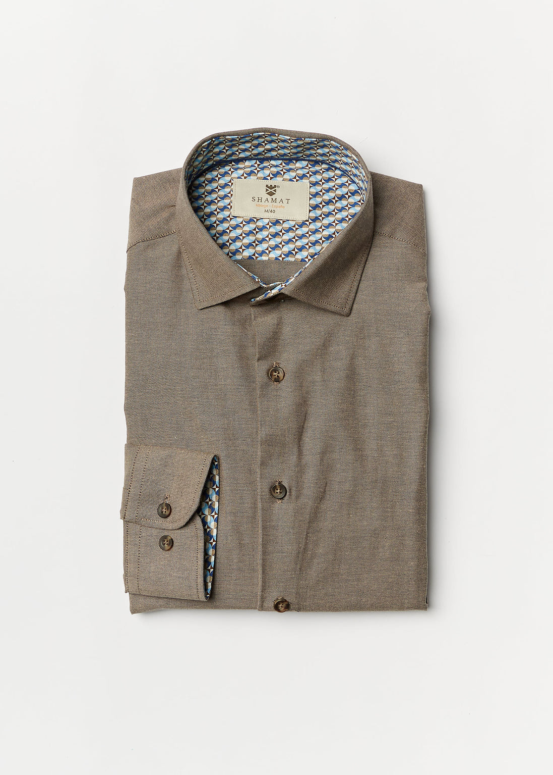 CAMISA M/L ALGODON CON ELASTAN