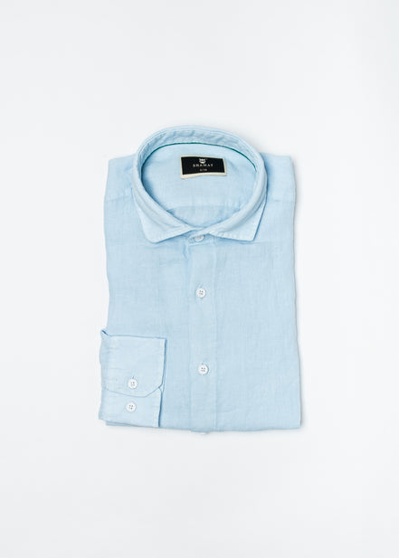 Camisa De Manga Larga Lino 100
