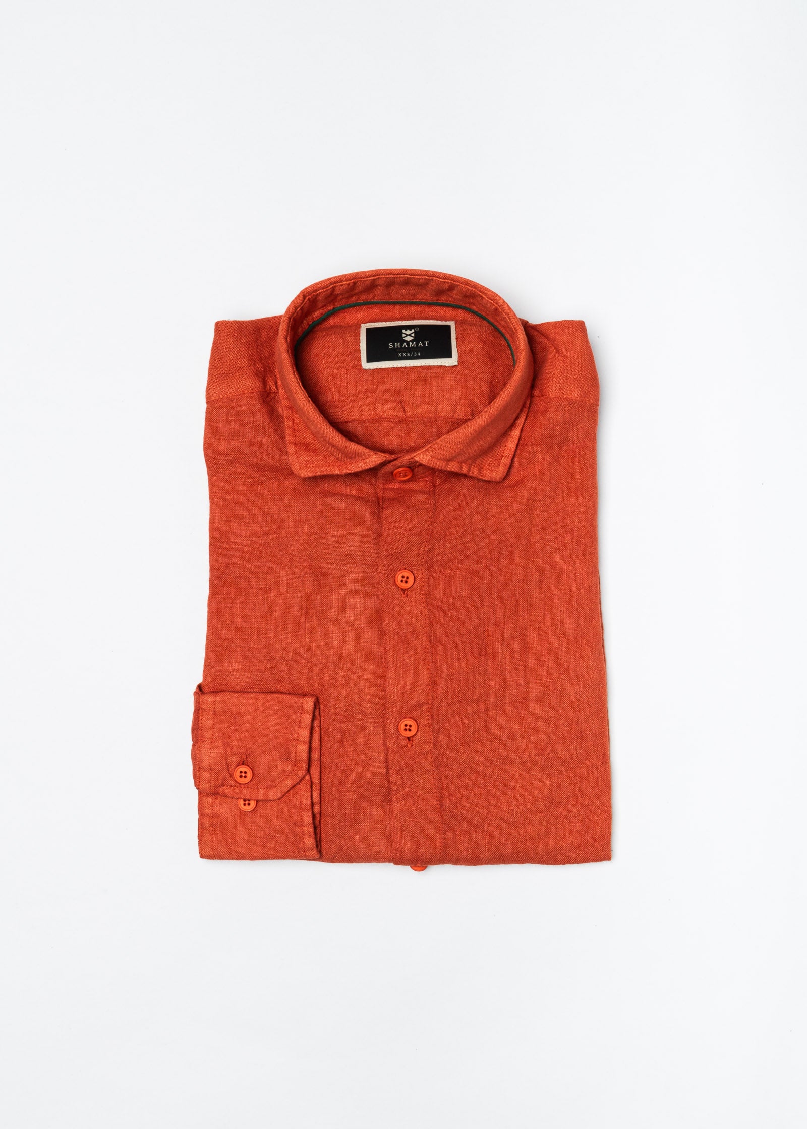 Camisa De Manga Larga Lino 100