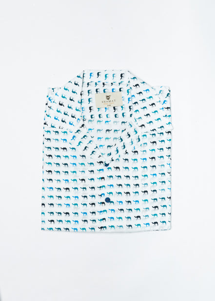 Camisa Bowling Camellos Mediterráneos