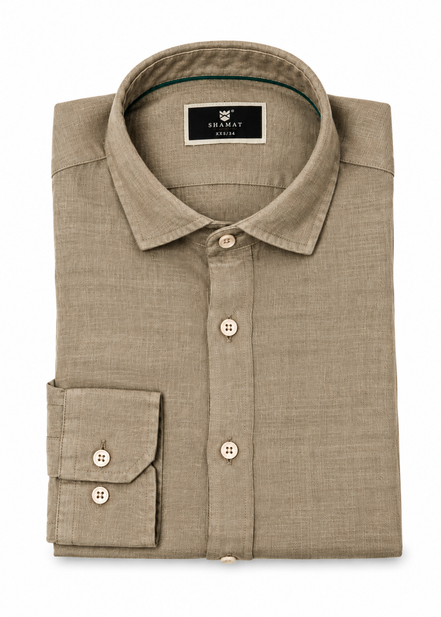 Camisa manga larga Lino 100%
