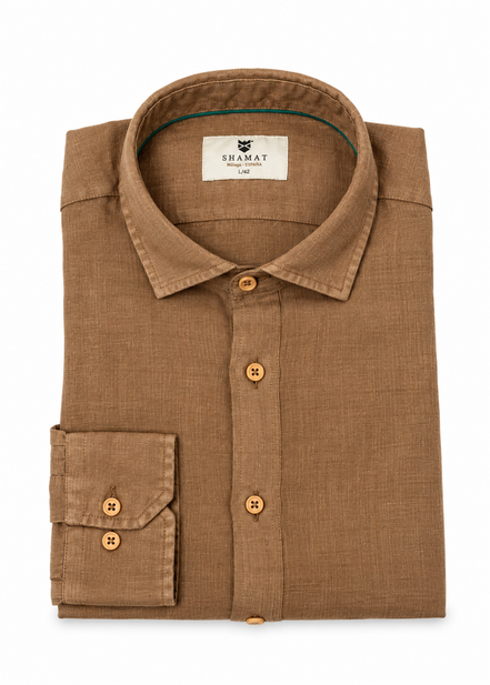 Camisa manga larga Lino 100%