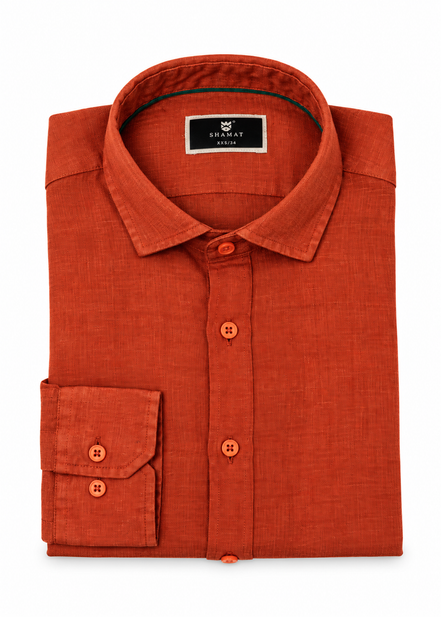 Camisa manga larga Lino 100%