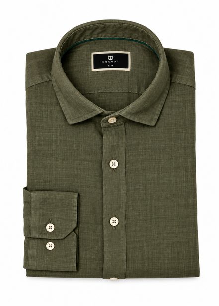 Camisa manga larga Lino 100%