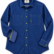 Camisa Vaquera Azul Denim Hombre | SHAMAT