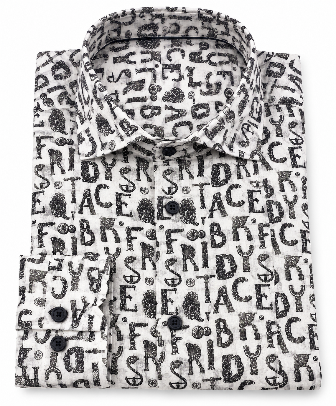 Camisa estampada Letters para hombre | SHAMAT
