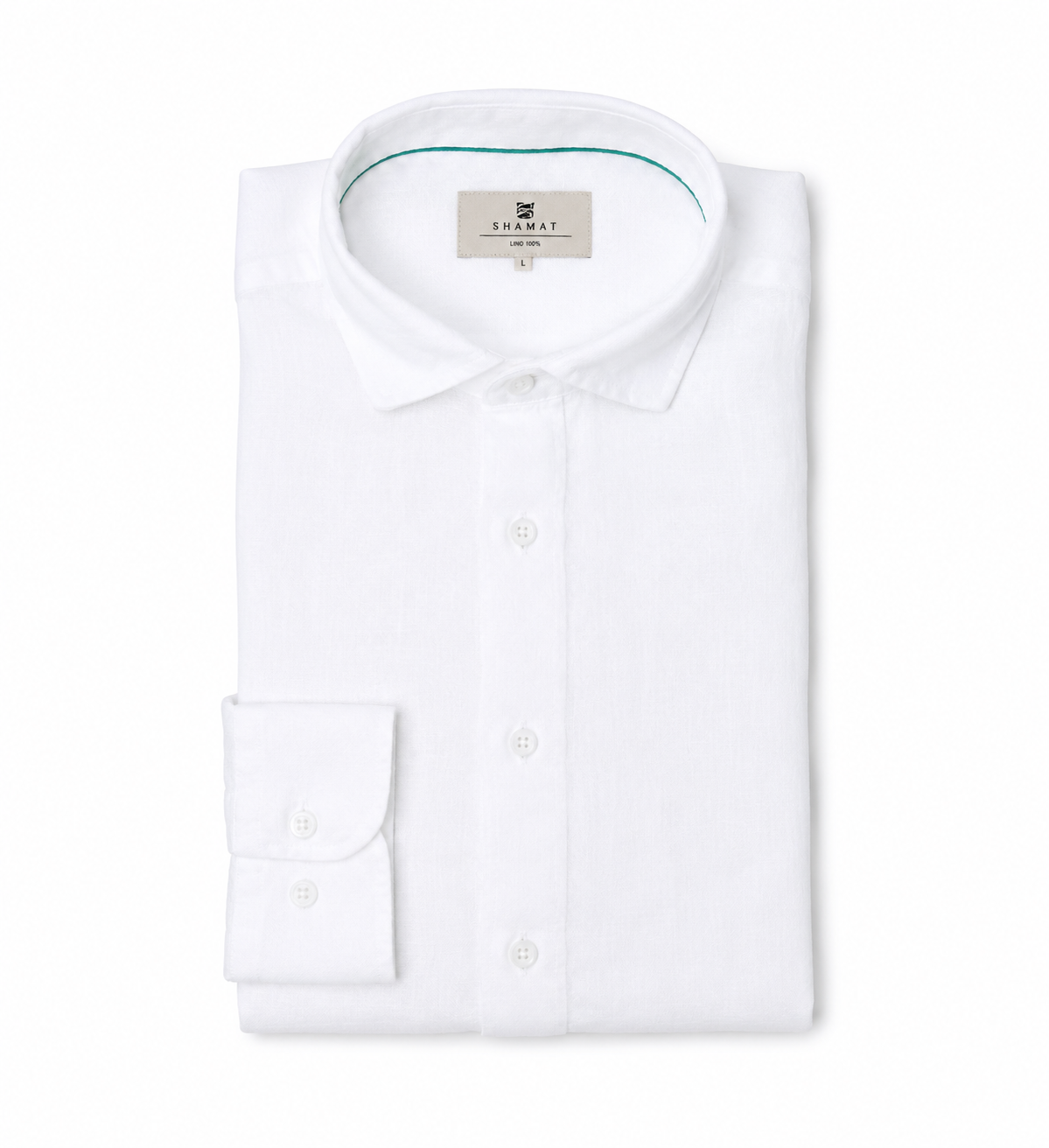 Camisa De Manga Larga Lino 100