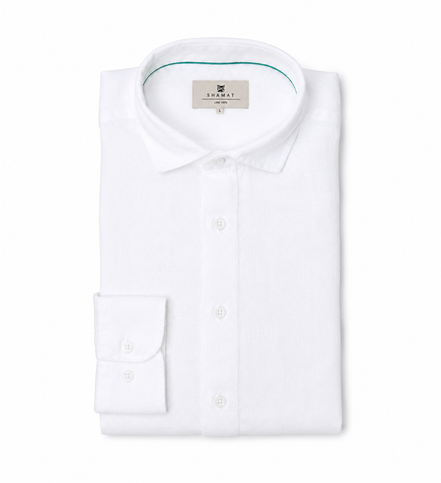 Camisa De Manga Larga Lino 100