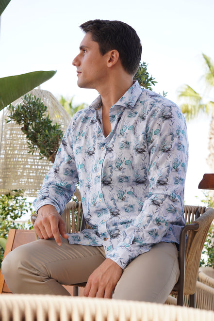 CAMISA ALGODÓN VOILÈ SEA BOTTOM