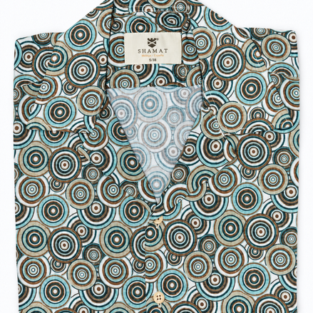 Camisa Bowling Círculos Retro 261306