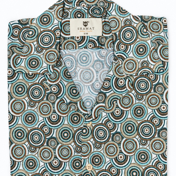 Camisa Bowling Círculos Retro 261306