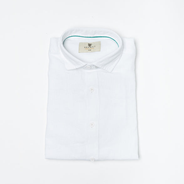 Camisa De Manga Larga Lino 100