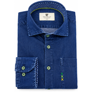 Camisa Vaquera Azul Denim Hombre | SHAMAT